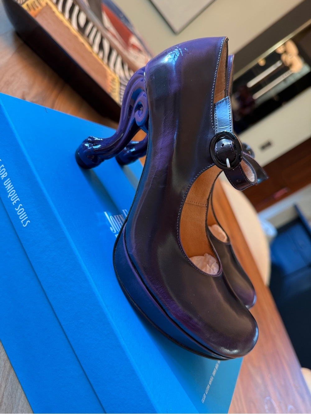 John Fluevog Elizabeth Queen Transcendent in Purple - Picture 7 of 13